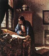 Jan Vermeer The Geographer oil on canvas